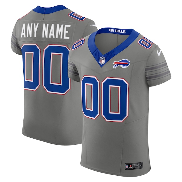 Buffalo Bills Nike Nickel City Vapor Fuse Custom Elite Jersey Gray 2025/26