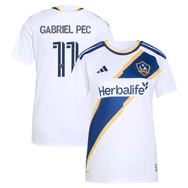 Gabriel PEC LA Galaxy Adidas Womens 2026 THE Velocity KIT Replica Jersey White 2026