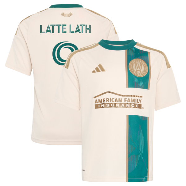 Emmanuel Latte Lath Atlanta United FC Adidas Youth 2026 Spirit OF 96 Replica Jersey TAN 2026