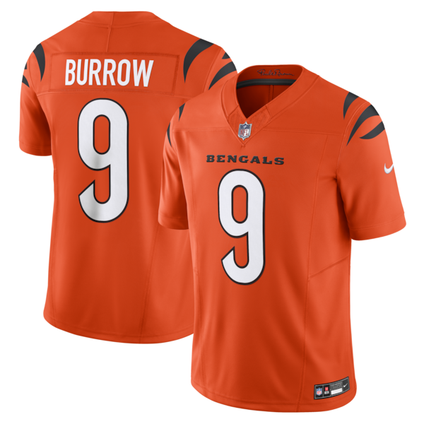 JOE Burrow Cincinnati Bengals Nike Vapor Fuse Limited Jersey Orange 2025/26