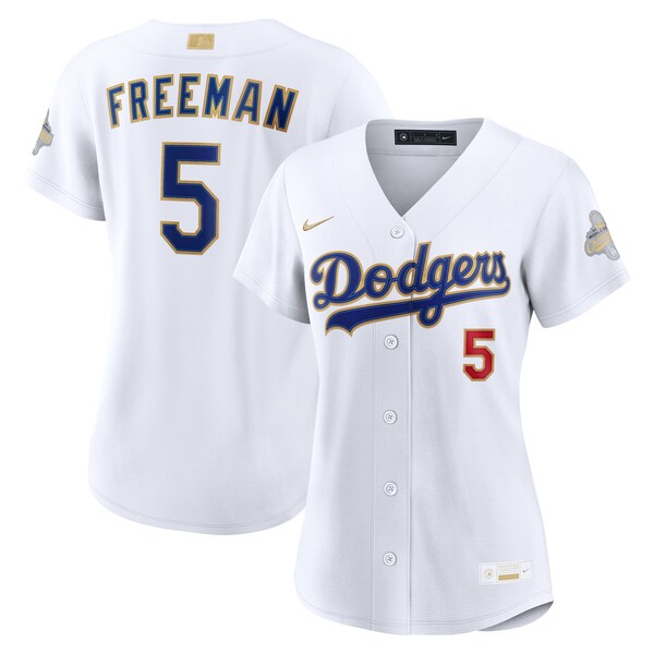 Freddie Freeman LOS Angeles Dodgers Nike 2026 Gold Collection Stadium Jersey White 2026