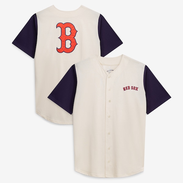 Boston RED SOX Profile BIG AND Tall Full Button Jersey Cream 2025/26