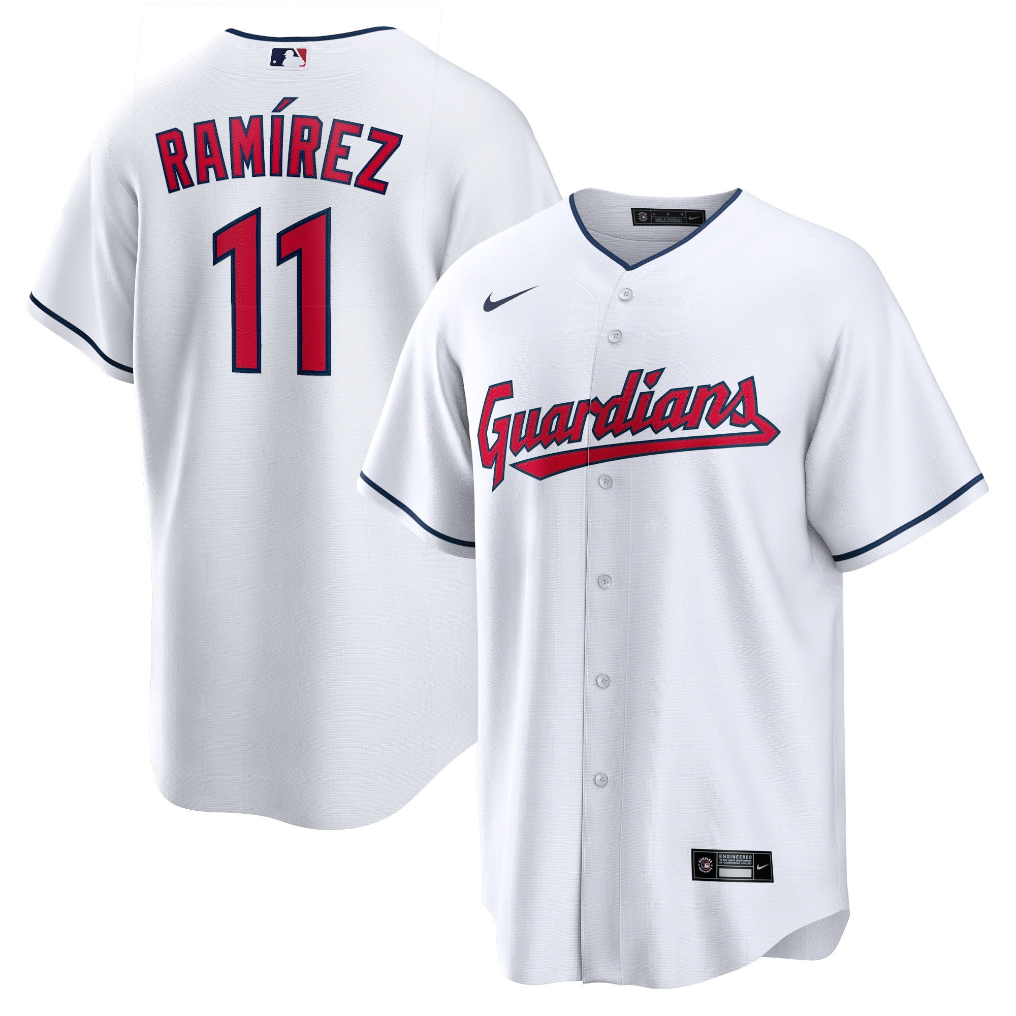 José Ramírez Cleveland Guardians Nike Replica Player Jersey White 2025/26