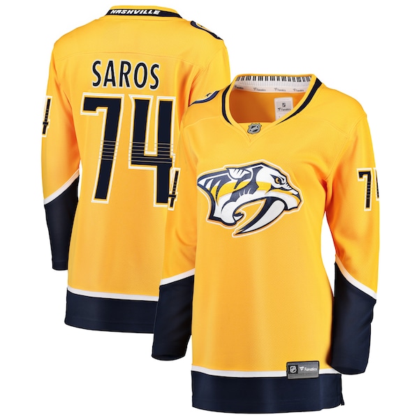 Juuse Saros Nashville Predators Fanatics Breakaway Player Jersey Gold 2026/27