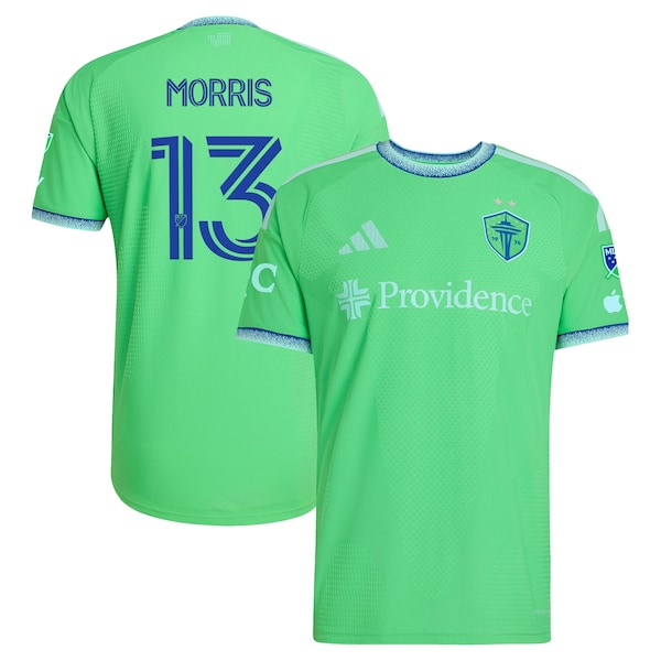 Jordan Morris Seattle Sounders FC Adidas 2026 THE Evergreen State KIT ON Field Authentic Patch Jersey Rave Green 2026