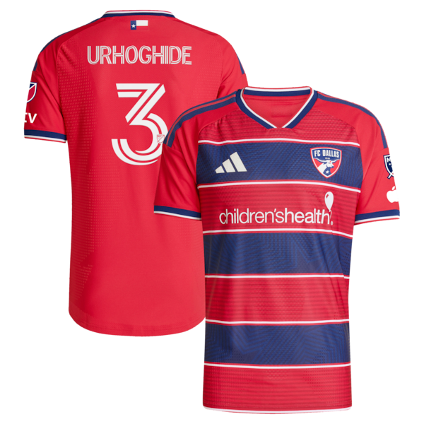 Osaze Urhoghide FC Dallas Adidas 2026 DNA KIT ON Field Authentic Patch Jersey RED 2026