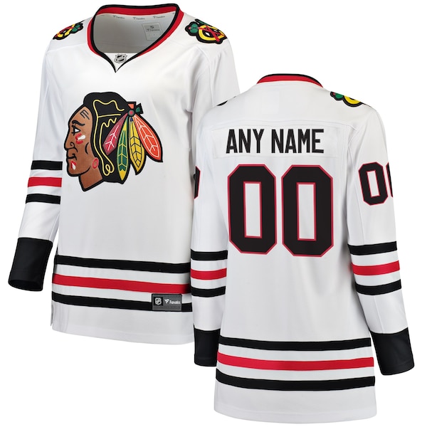 Chicago Blackhawks Fanatics Womens Breakaway Custom Jersey White 2025/26