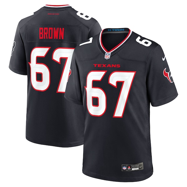 Evan Brown Houston Texans Nike Team Game Jersey Navy 2026/27