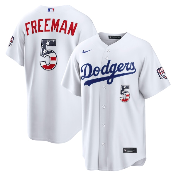 Fourth OF July LOS Angeles Dodgers Freddie Freeman Nike White USA 250 Stadium Jersey 2025/26