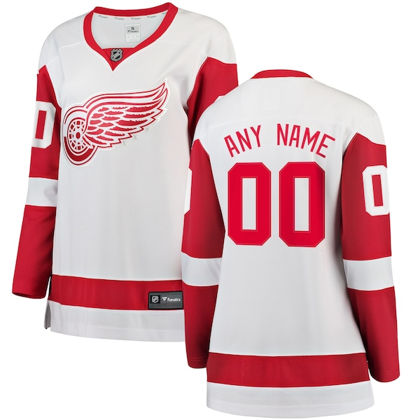 Detroit RED Wings Fanatics Womens Breakaway Custom Jersey White 2025/26