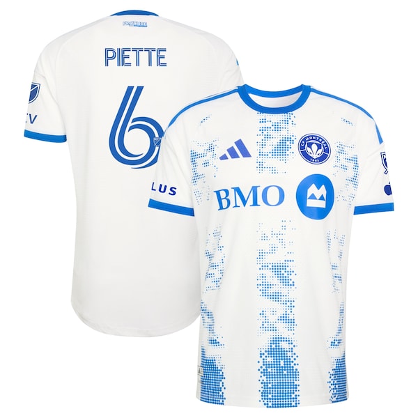 Samuel Piette CF Montreal Adidas 2026 the Procure Jersey ON Field Authentic Patch Jersey White 2026