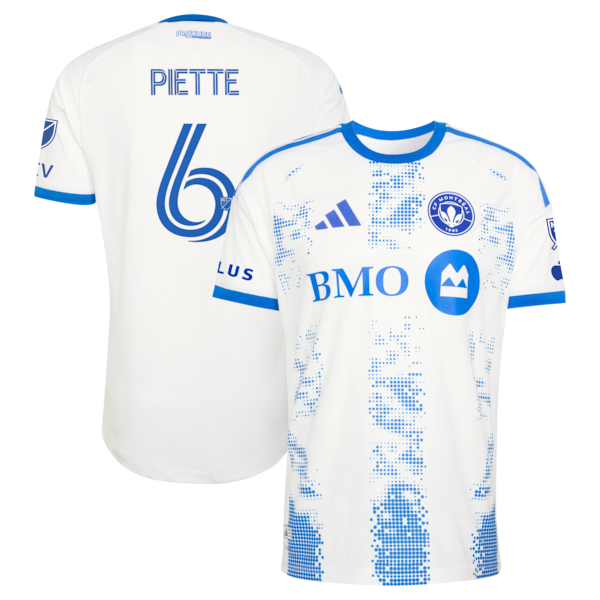 Samuel Piette CF Montreal Adidas 2026 THE Procure Jersey ON Field Authentic Patch Jersey White 2026