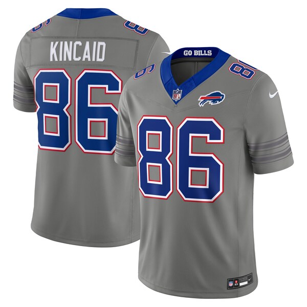 Dalton Kincaid Buffalo Bills Nike Nickel City Vapor Fuse Stitched Limited Jersey Gray 2025/26