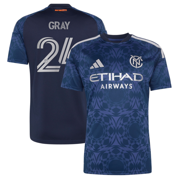 Tayvon Gray NEW York City FC Adidas 2026 THE ALL Nations KIT Replica Jersey Blue 2026
