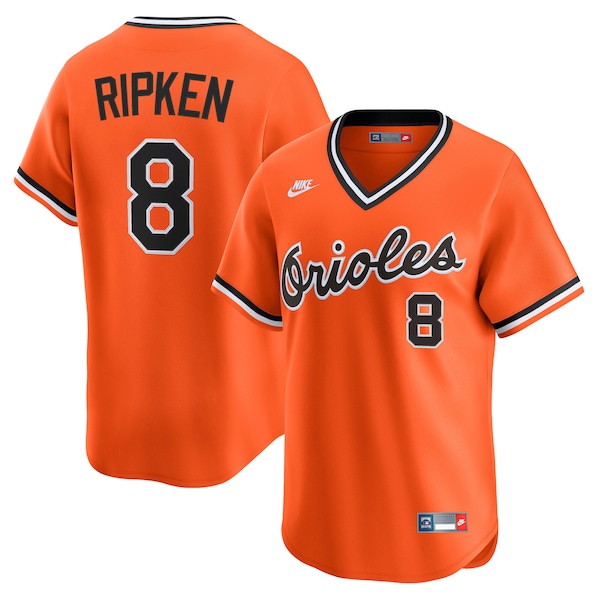 CAL Ripken SR Baltimore Orioles Nike Throwback Cooperstown Collection Limited Jersey Orange 2025/26