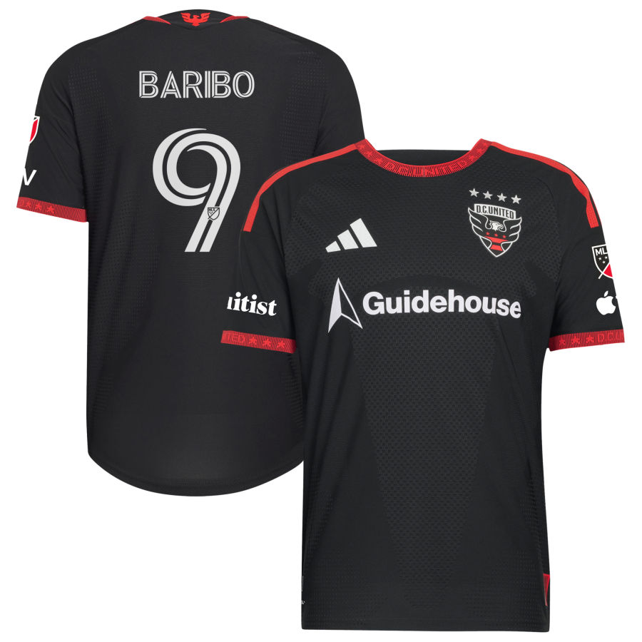 Adidas Lucas Bartlett Black DC United 2026 Black and RED KIT Replica Jersey 2026