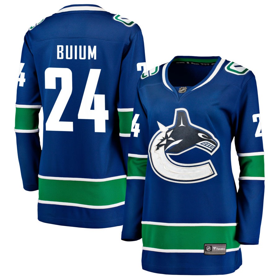 Vancouver Canucks Fanatics Womens Breakaway Custom Jersey Blue 2025/26