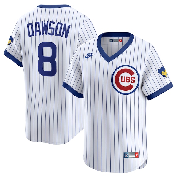 Andre Dawson Chicago Cubs Nike Throwback Cooperstown Collection Limited Jersey White 2025/26