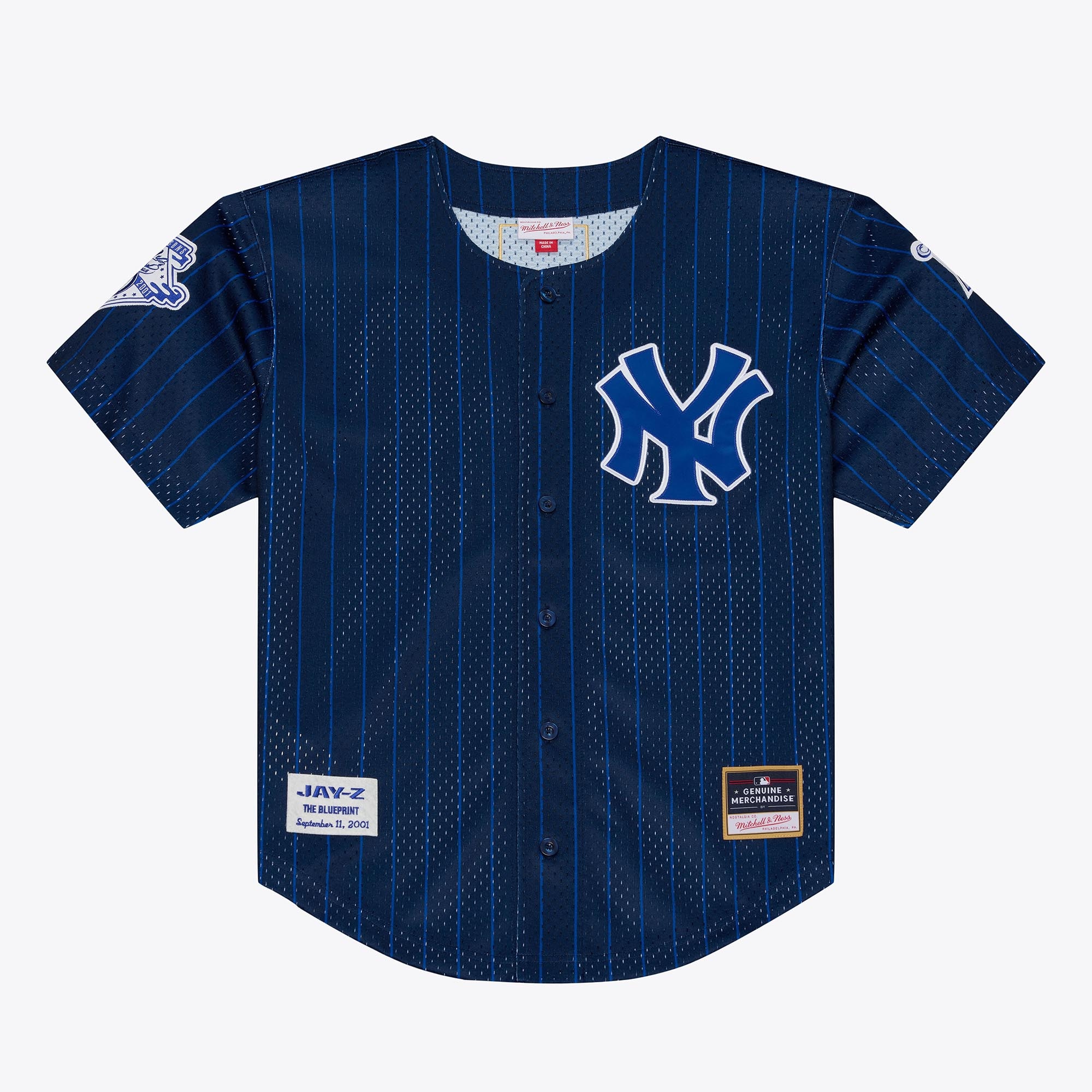 NEW York Yankees JAY Z THE Blueprint X Mitchell AND Ness Mesh Baseball Jersey Navy 2025/26