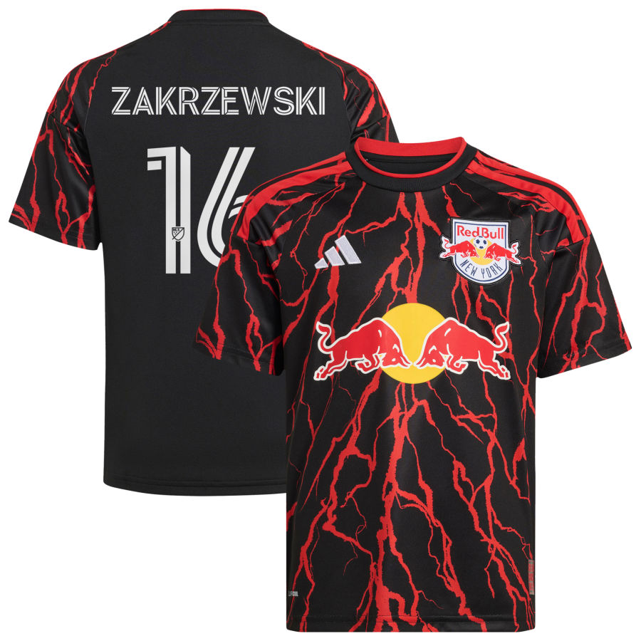 NEW York RED Bulls Adidas Youth 2026 THE Rooted KIT Replica Custom Jersey Black 2026