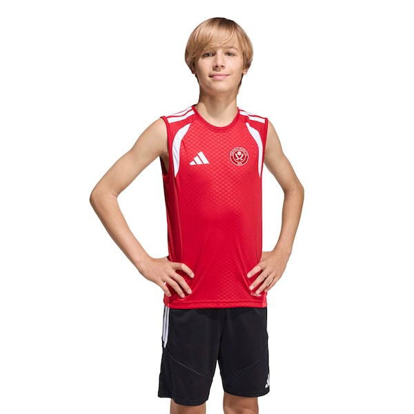 Sheffield United Adidas Trainings Trikot ärmellos ROT 2025/26