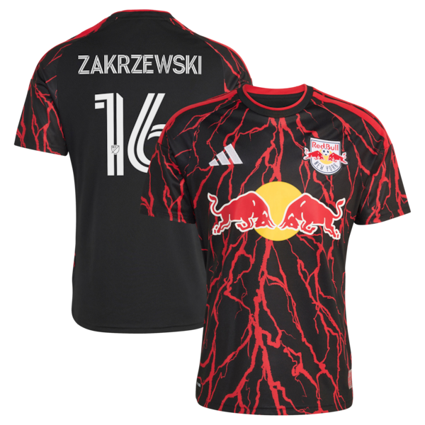 Julian Hall NEW York RED Bulls Adidas 2026 THE Rooted KIT Replica Jersey Black 2026