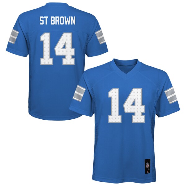 Amon RA ST Brown Detroit Lions Youth Replica Player Jersey Blue 2025/26