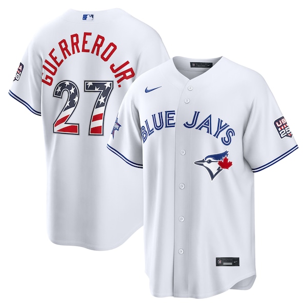 2026 ALL Star Edition Stars AND Stripes Toronto Blue Jays Vladimir Guerrero JR Nike White Stadium Jersey 2026