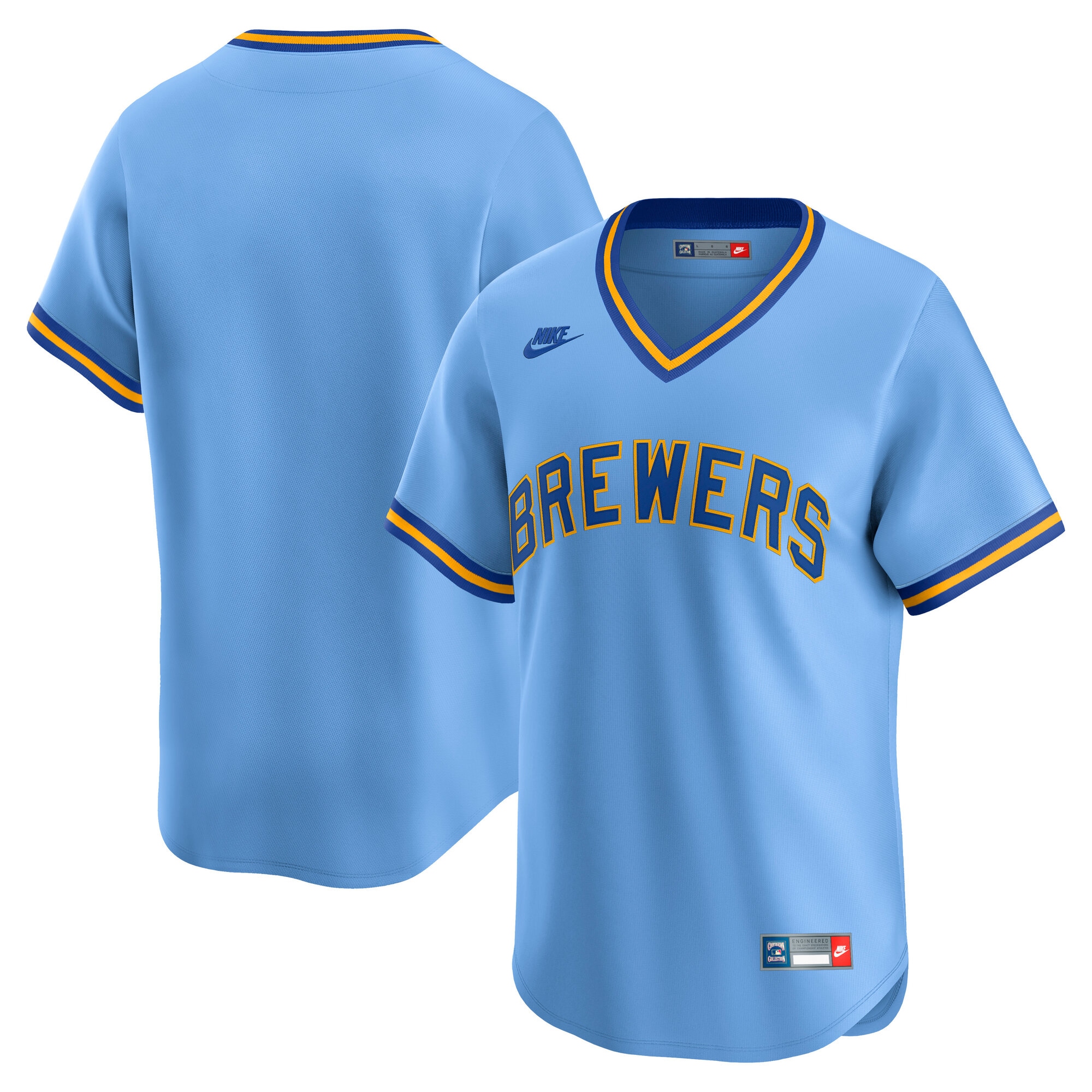 Milwaukee Brewers Nike Cooperstown Collection Limited Jersey Light Blue 2025/26