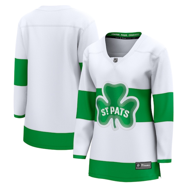 Toronto Maple Leafs Fanatics Womens ST Patricks Breakaway Jersey White 2025/26