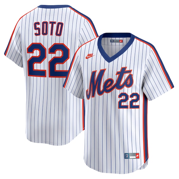 Juan Soto NEW York Mets Nike Cooperstown Collection Limited 40th Anniversary Jersey White 2025/26