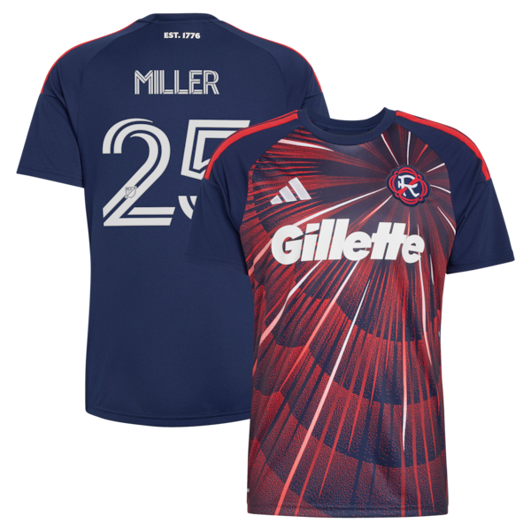 Peyton Miller NEW England Revolution Adidas 2026 Independence DAY Replica Jersey Blue 2026