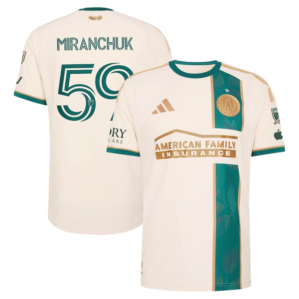 Aleksei Miranchuk Atlanta United FC Adidas 2026 Spirit OF 96 ON Field Authentic Patch Jersey TAN 2026