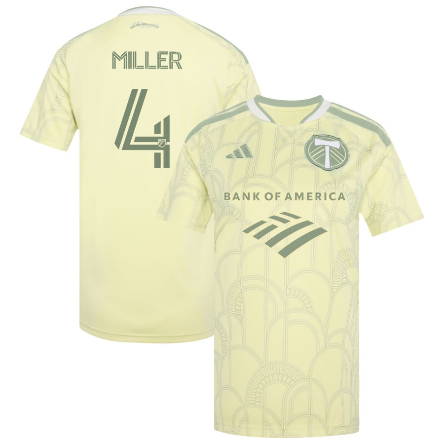 Portland Timbers Adidas Womens 2026 Civic Stadium KIT Replica Custom Jersey Yellow 2026