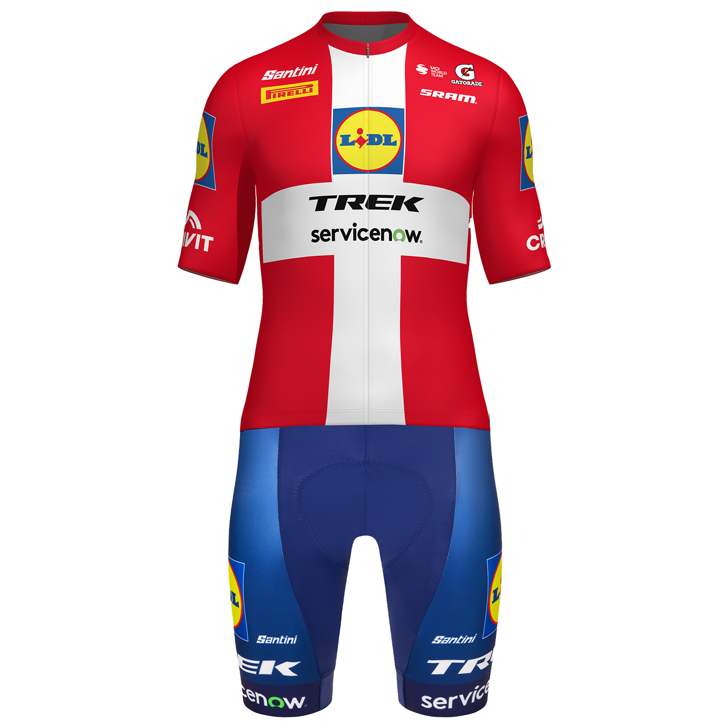 Lidl Trek Danischer Meister Set (Trikot + Hose) 2026