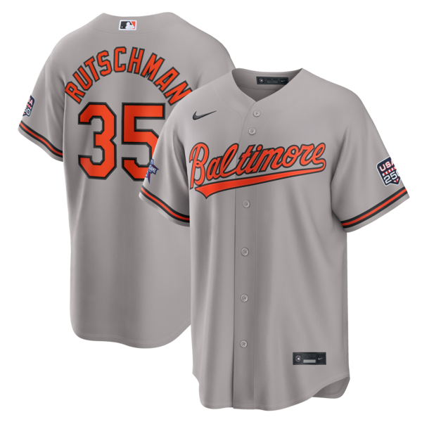 2026 ALL Star Game Baltimore Orioles Adley Rutschman Nike Gray Replica Jersey 2026