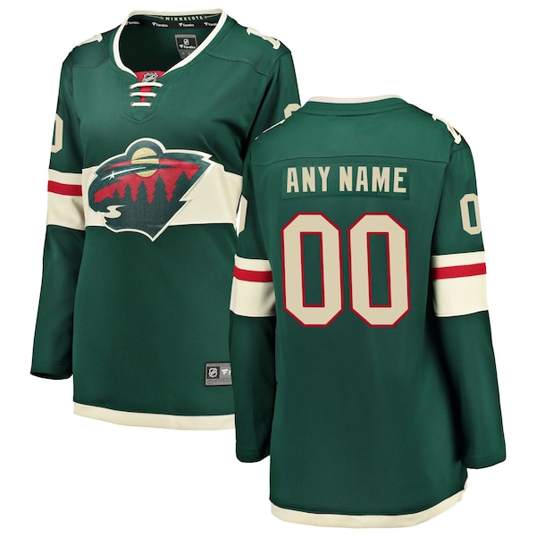 Minnesota Wild Fanatics Womens Breakaway Custom Jersey Green 2025/26