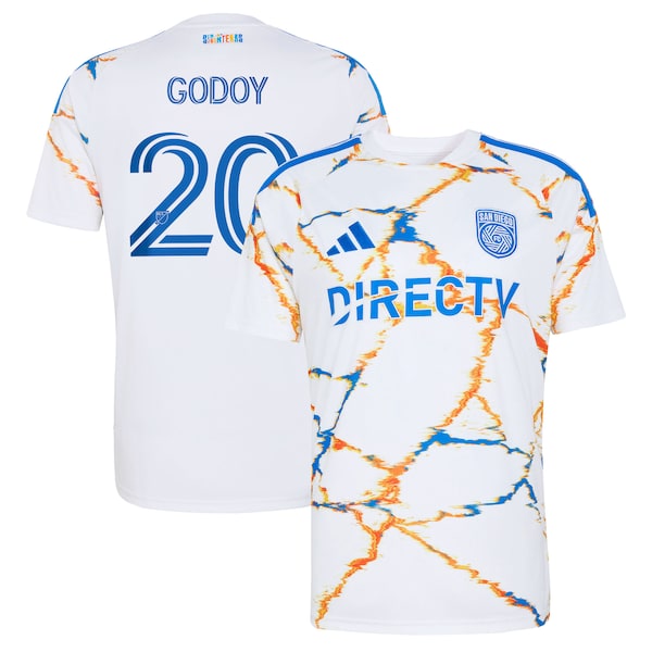 Anibal Godoy SAN Diego FC Adidas 2026 Unprecedented Unity KIT Replica Jersey White 2026