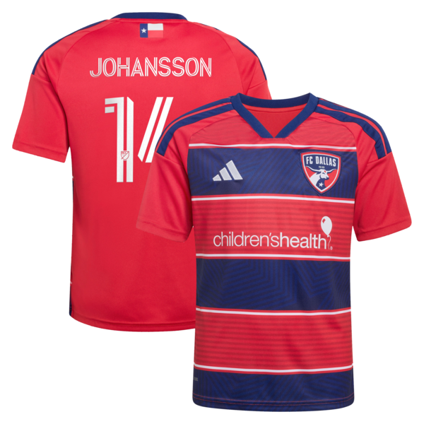 Herman Johansson FC Dallas Adidas Youth 2026 DNA KIT Replica Jersey RED 2026