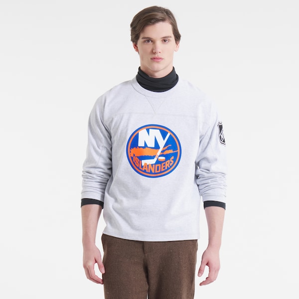NEW York Islanders Todd Snyder BY Fanatics Heavyweight Football Jersey Heather Gray 2025/26