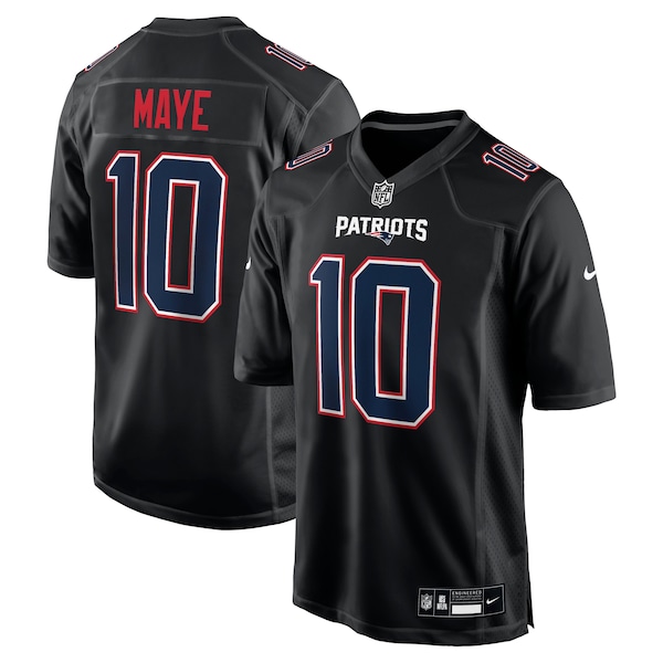 Drake Maye NEW England Patriots Nike Game Jersey Carbon Black 2026/27