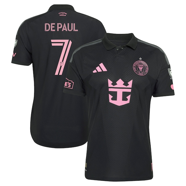 Rodrigo DE Paul Inter Miami CF Adidas 2026 Presagio ON Field Authentic Patch Jersey Black 2026