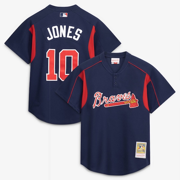 Mitchell AND Ness Chipper Jones Herren Trainingsjersey IN Marineblau VON DEN Atlanta Braves 2025/26