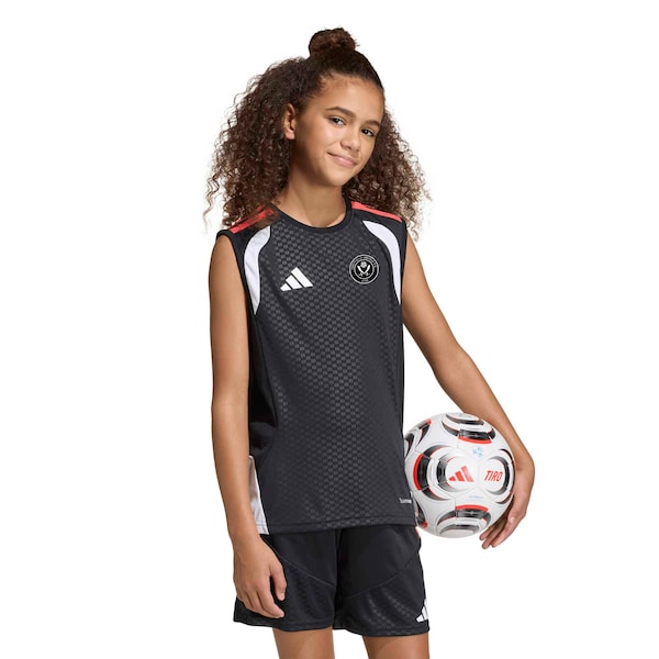 Sheffield United Adidas Trainings Trikot ärmellos Schwarz 2025/26