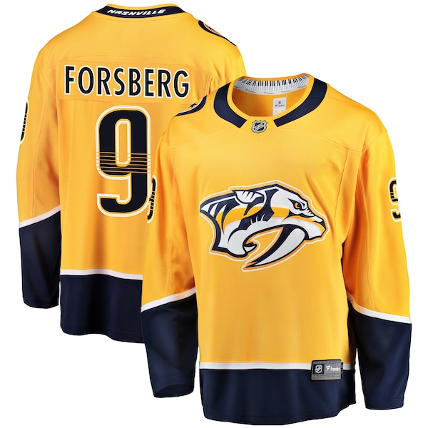Filip Forsberg Nashville Predators Fanatics Breakaway Player Jersey Gold 2026/27