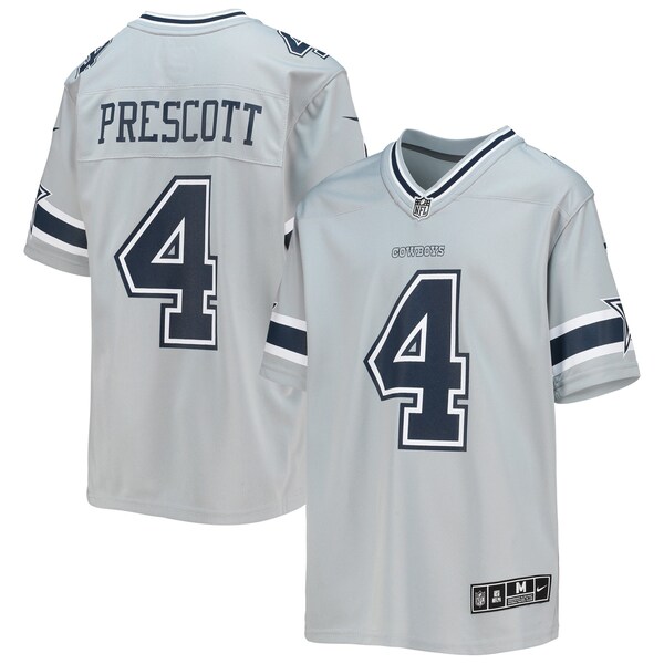DAK Prescott Dallas Cowboys Nike Inverted Team Game Jersey Silver 2026/27