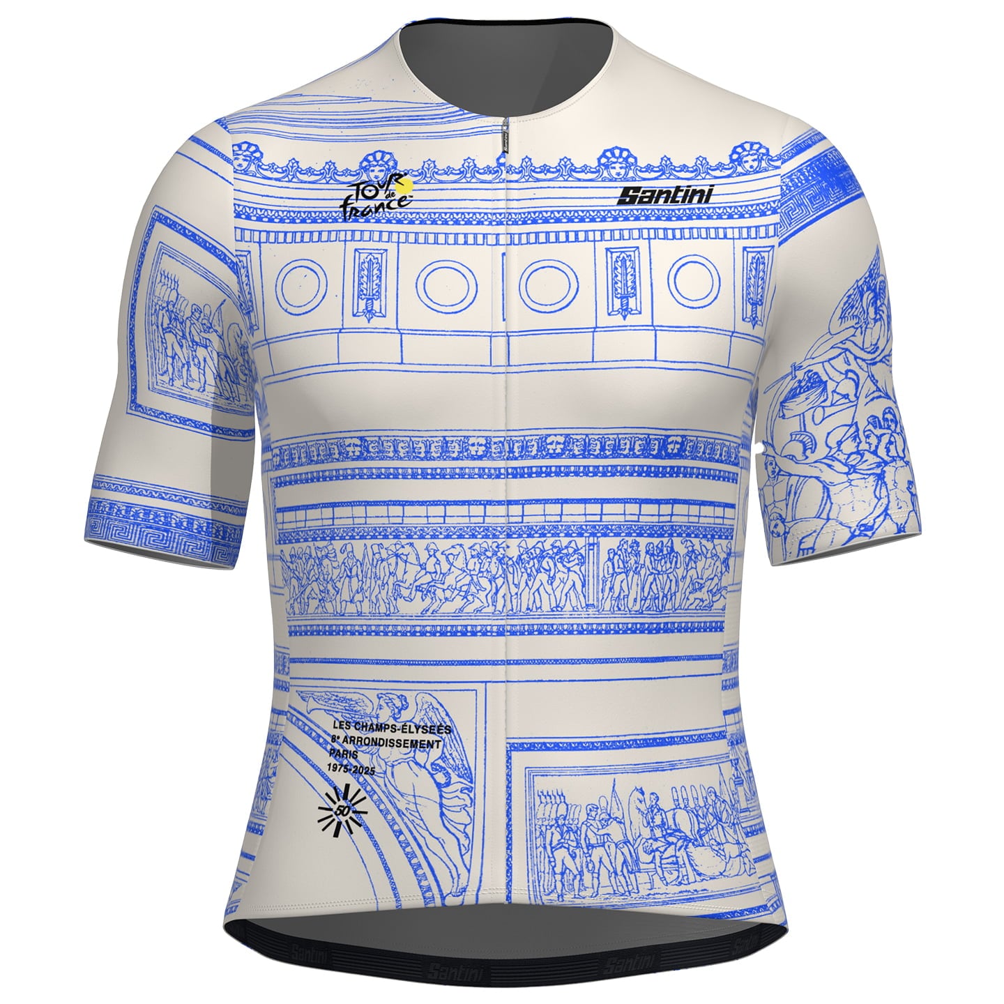 LE Tour de France Arrival ARC Triomphe Santini Weiß 2026