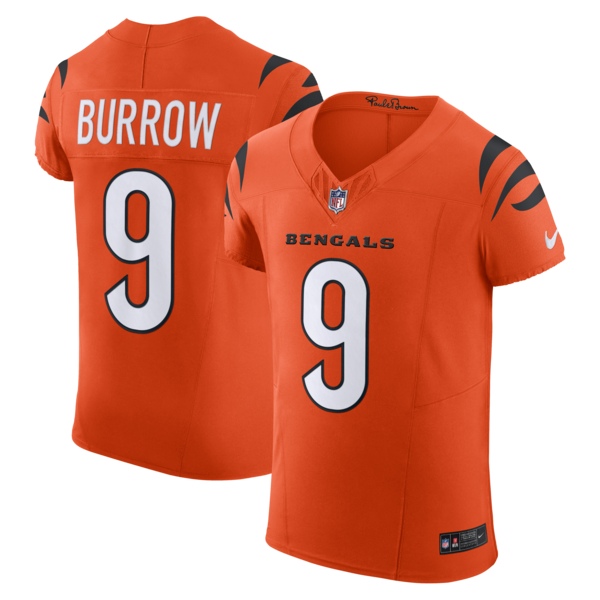 JOE Burrow Cincinnati Bengals Nike Vapor Fuse Elite Jersey Orange 2025/26