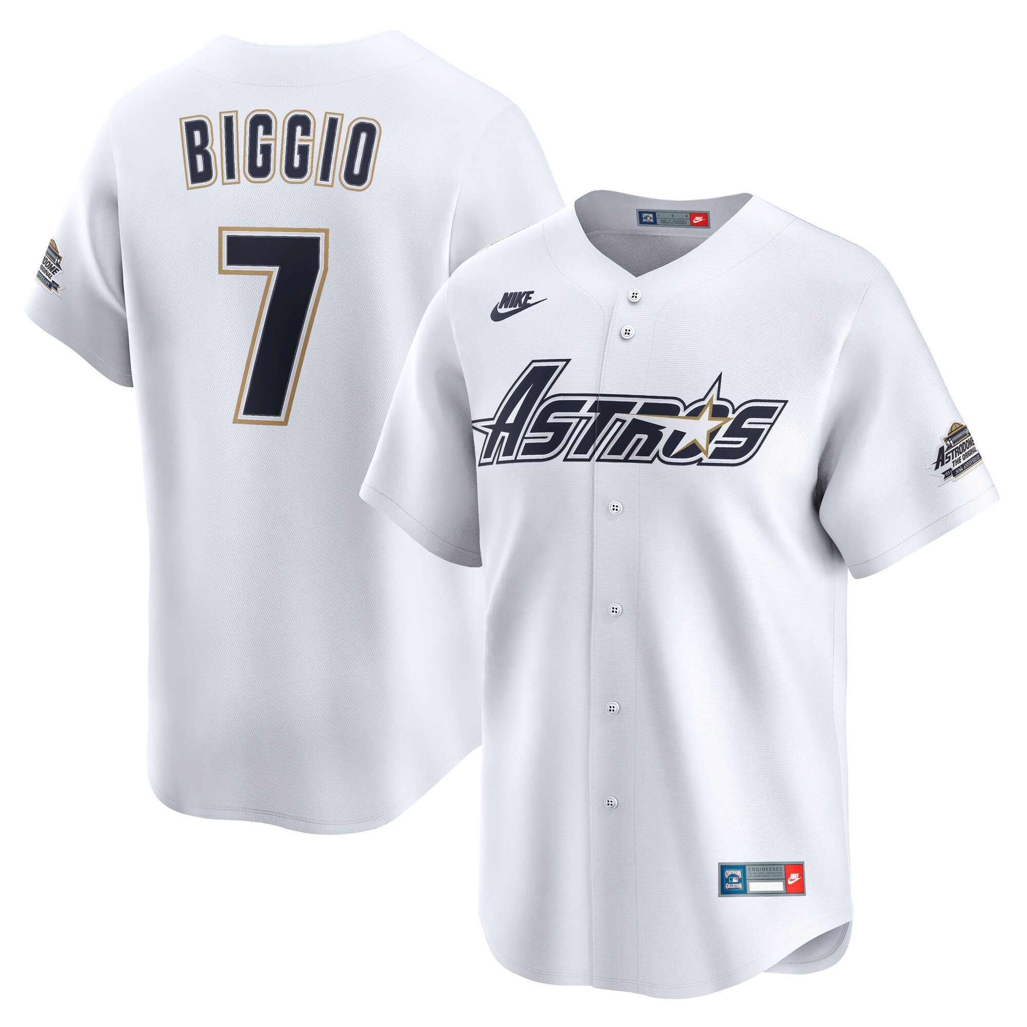 Craig Biggio Houston Astros Nike Throwback Cooperstown Collection Limited Jersey White 2025/26