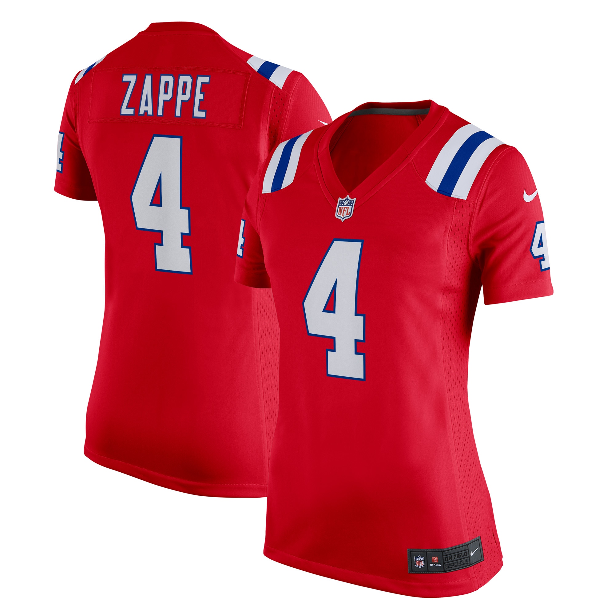 Bailey Zappe NEW England Patriots Nike Womens Team Game Jersey RED 2025/26